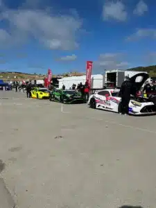 View of several race cars